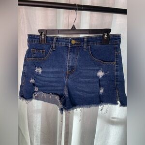 Denim Cut Off Distressed Jean Shorts
